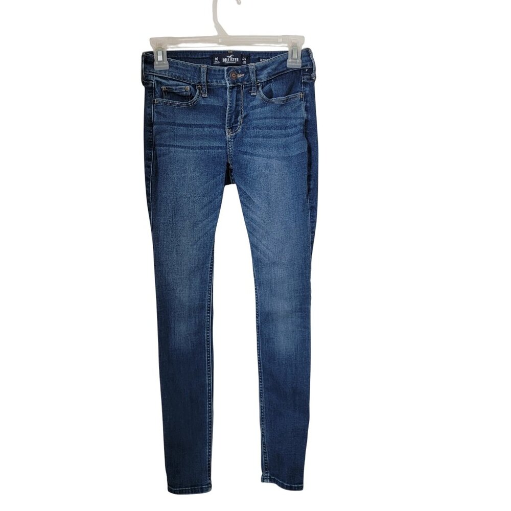Hollister Size 0S (24 Short) Low Rise Super Skinny Jeans Medium Wash